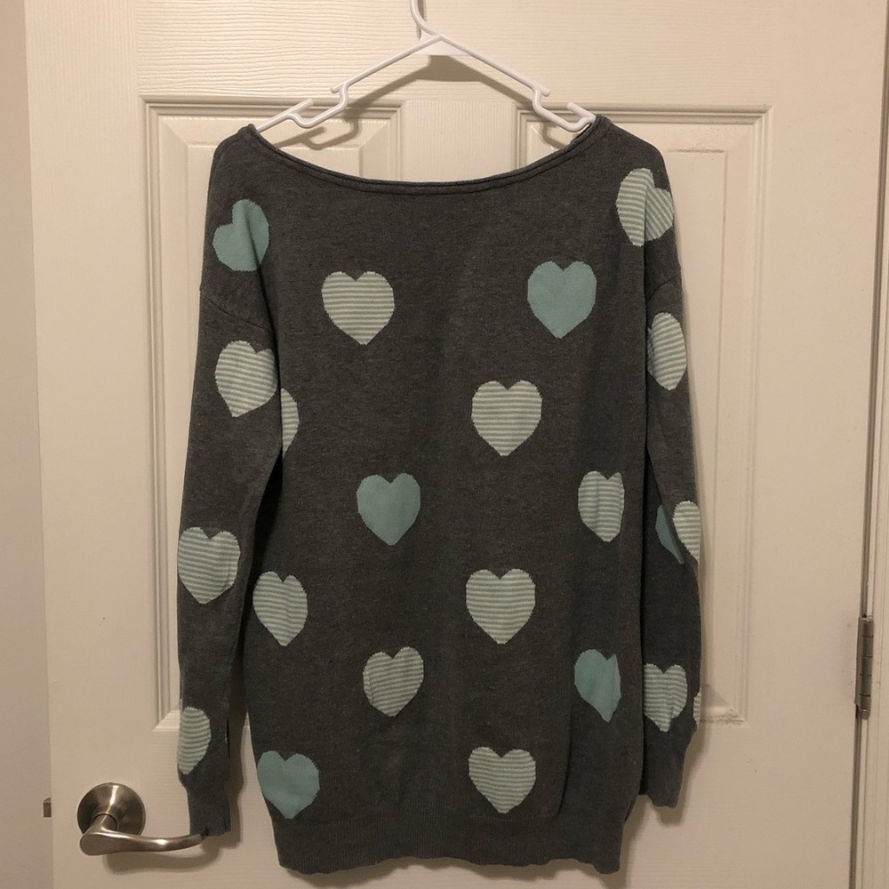 Keds Grey Heart Sweater